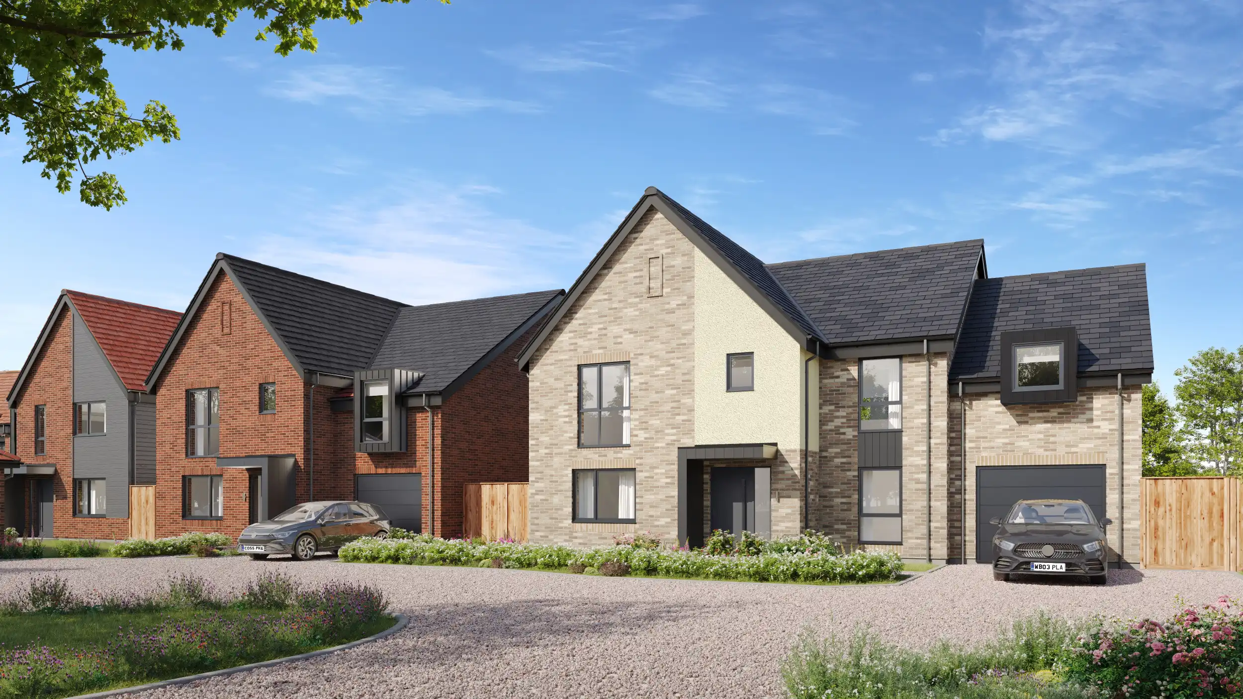 Orchard Homes School Lane Spooner Row Plot 3 and 4 CGI