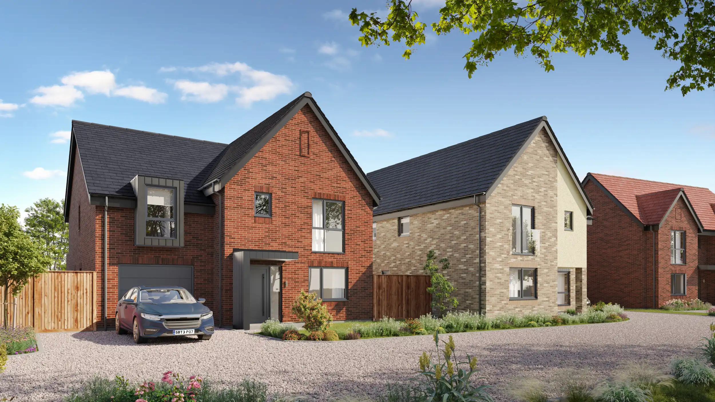 Orchard Homes School Lane Spooner Row Plot 5 and 6 CGI