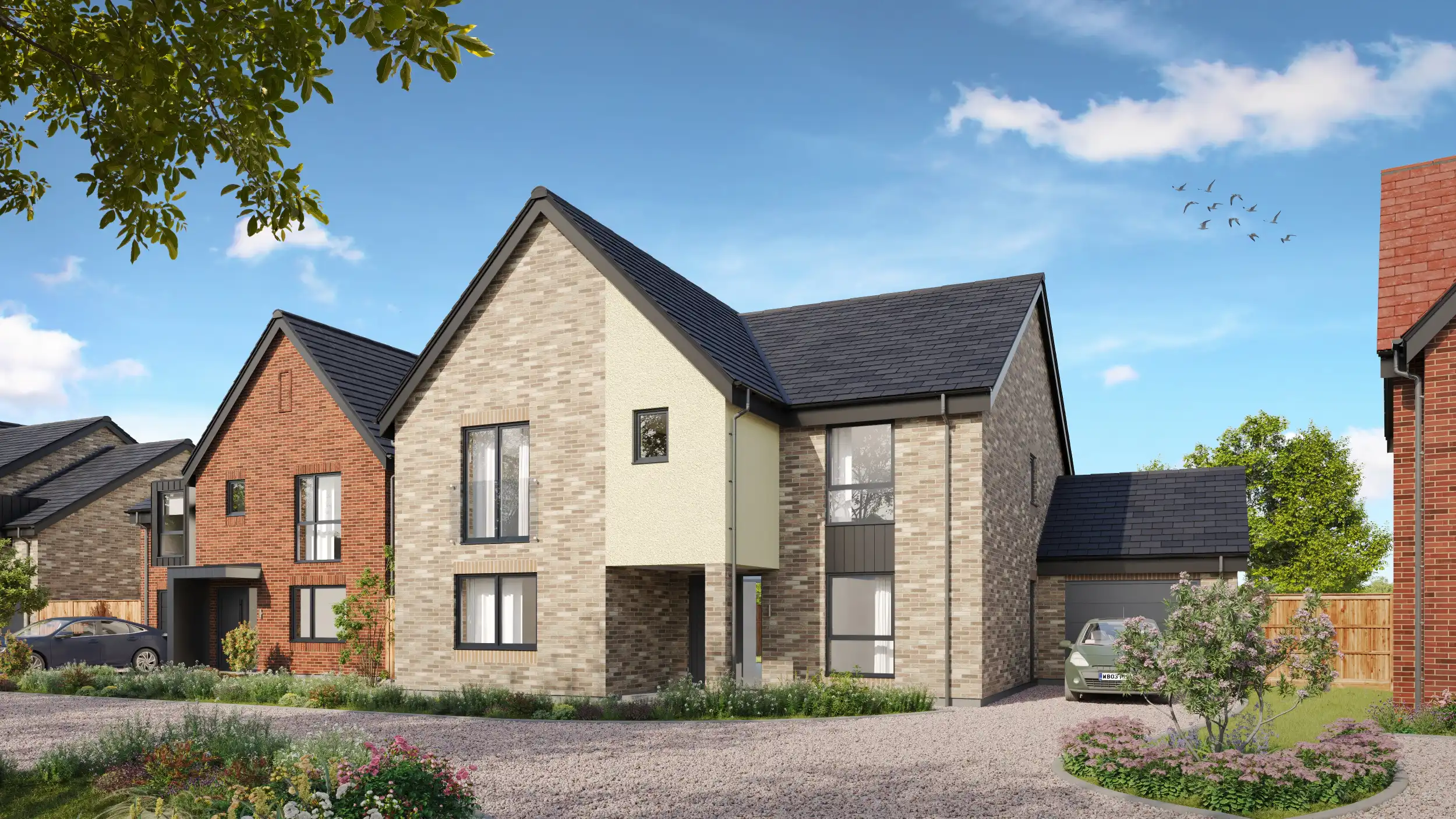 Orchard Homes School Lane Spooner Row Plot 5 and 6 CGI